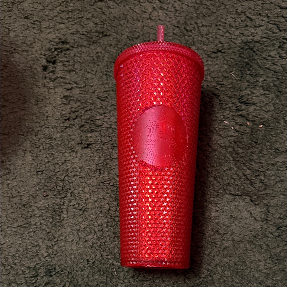 Starbucks Vibrant Red Textured Tumbler